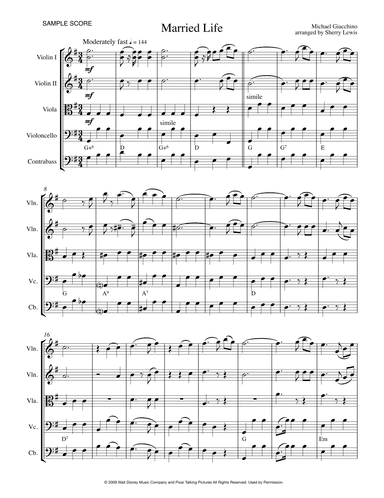 Married Life (arr. Sherry Lewis)