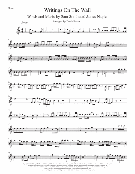 Writing's On The Wall from the film SPECTRE (arr. Kevin Busse)