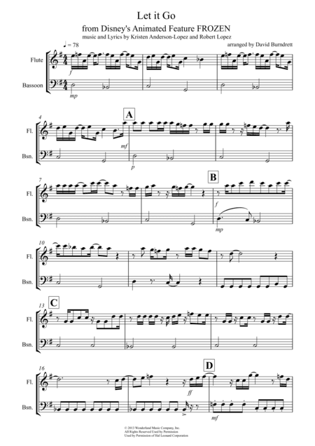 Let It Go (from Frozen) (arr. David Burndrett)