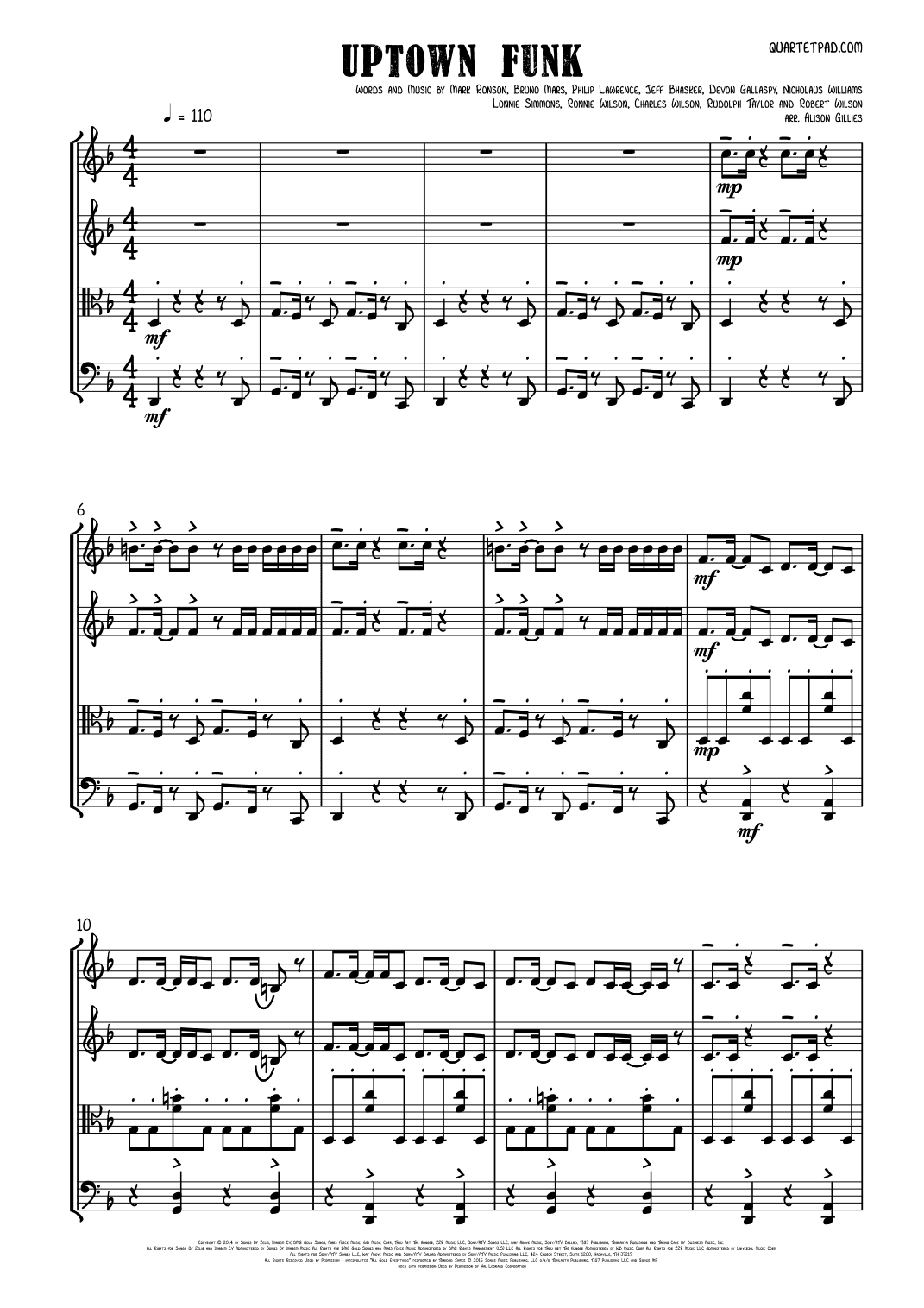 Uptown Funk (arr. Alison Gillies)