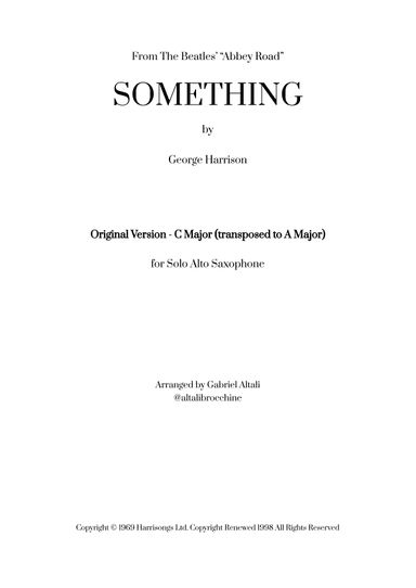 Something (arr. Gabriel Altali - @altalibrocchine)