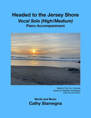 Headed to the Jersey Shore - Vocal Solo (High/Medium), Piano Accompaniment