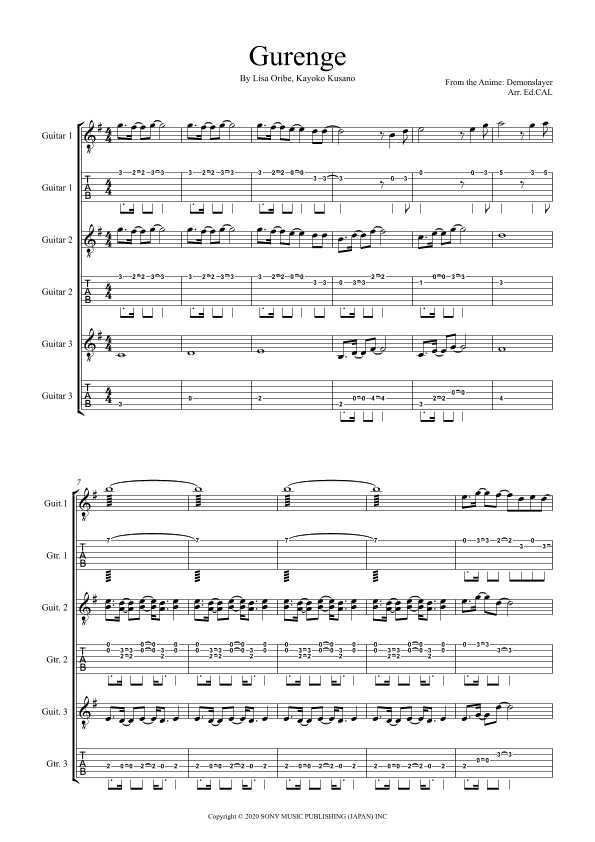 Gurenge (arr. Arr. Ed.CAL)