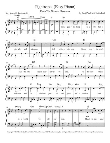 Tightrope (arr. Karen D. Janiszewski)