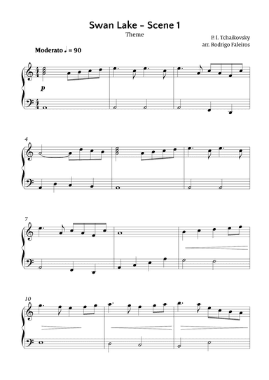 Swan Lake theme Scene 1 (arr. Rodrigo Faleiros)