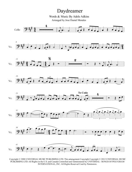 Daydreamer (arr. Jose Daniel Morales A.)