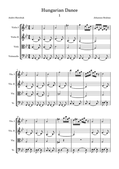 Hungarian Dance 1 (arr. Andrii Shevchuk)