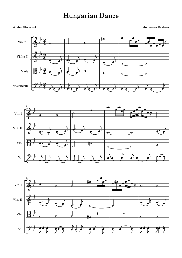Hungarian Dance 1 (arr. Andrii Shevchuk)