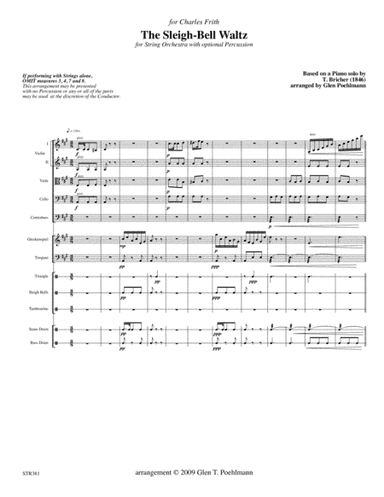 THE SLEIGH-BELL WALTZ for STRING ORCHESTRA with optional Percussion (arr. Glen Poehlmann)