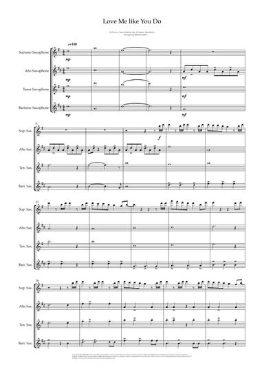 Love Me Like You Do (arr. Matthew pyeon)