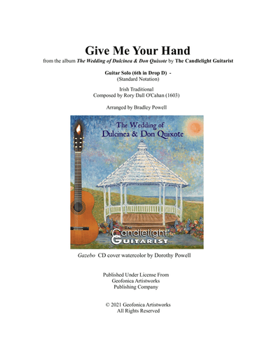 Give Me Your Hand (Tabhair dom do Lámh) Irish Traditional - Guitar Solo (standard notation) (arr. Bradley Powell (The Candlelight Guitarist))
