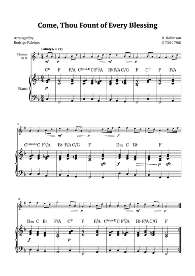 Come Thou Fount of Every Blessing (arr. Rodrigo Faleiros)