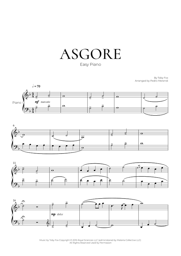 Asgore (arr. Pedro Merendi)