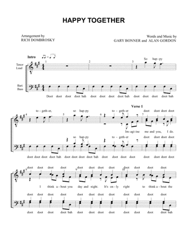 Happy Together (arr. Rich Dombrosky)