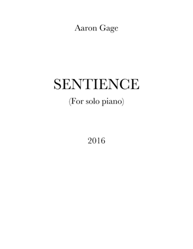 Sentience (for solo piano)
