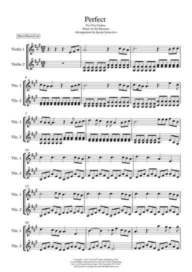 Perfect (arr. Jazeps Jermolovs)