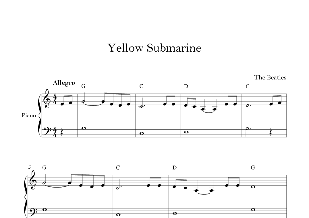 Yellow Submarine (arr. Lila)