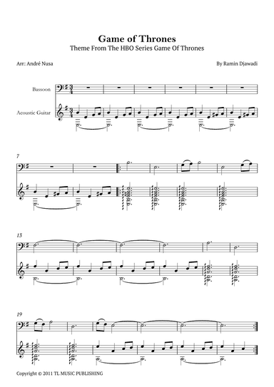 Game Of Thrones (arr. André Nusa)