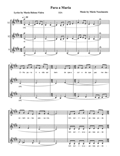 Para a Maria (SSA a capella)