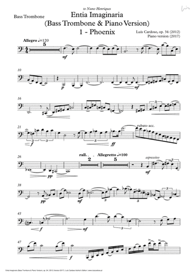 Entia Imaginaria (Bass Trombone & Piano version)