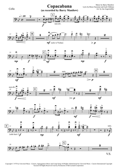Copacabana (At The Copa) (arr. Jan Angermüller)