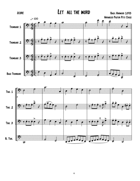 Let all the world  Trombone Praise (arr. Pastor Pete Cross)