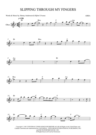 Slipping Through My Fingers (arr. Karen Gueiros)