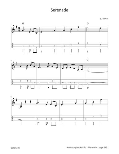 Serenade - E. Toselli (arr. songbooks.info)
