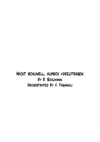 Nicht schunell, hubsch vorzutragen (arr. Valdeci Faganioli)