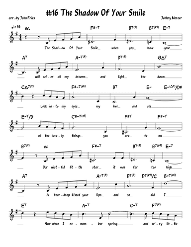 The Shadow Of Your Smile (arr. John Fries)