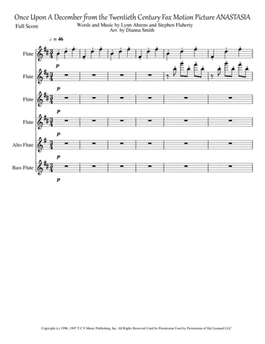 Once Upon A December from the Twentieth Century Fox Motion Picture ANASTASIA (arr. Dianna Smith)