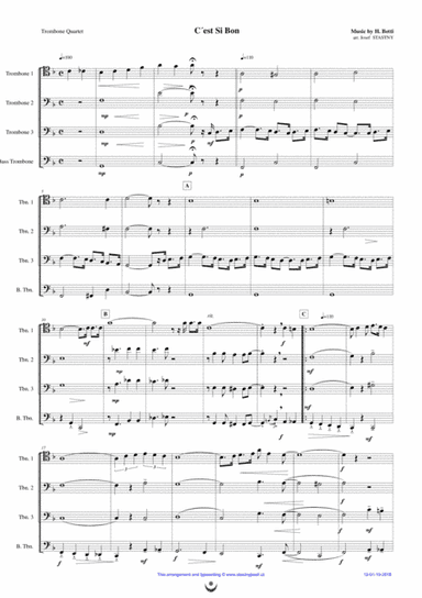 C´est Si Bon (arr. Josef STASTNY)