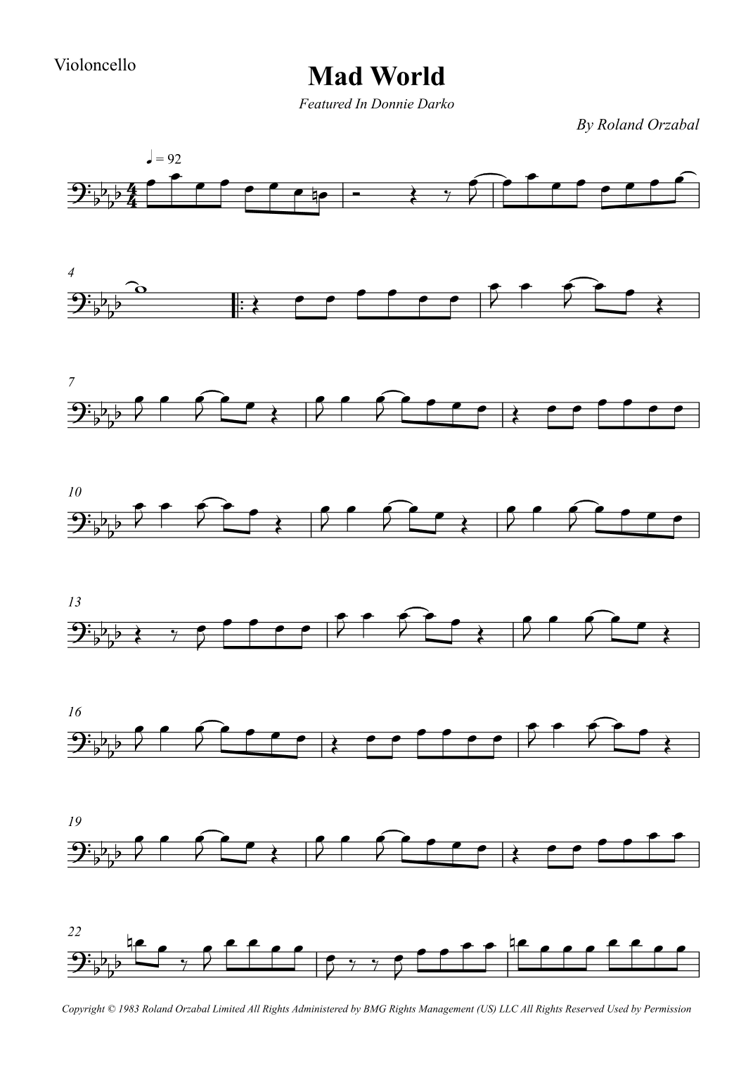 Mad World (arr. Wesley S. SIlva)
