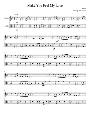 Make You Feel My Love (arr. DK Music)