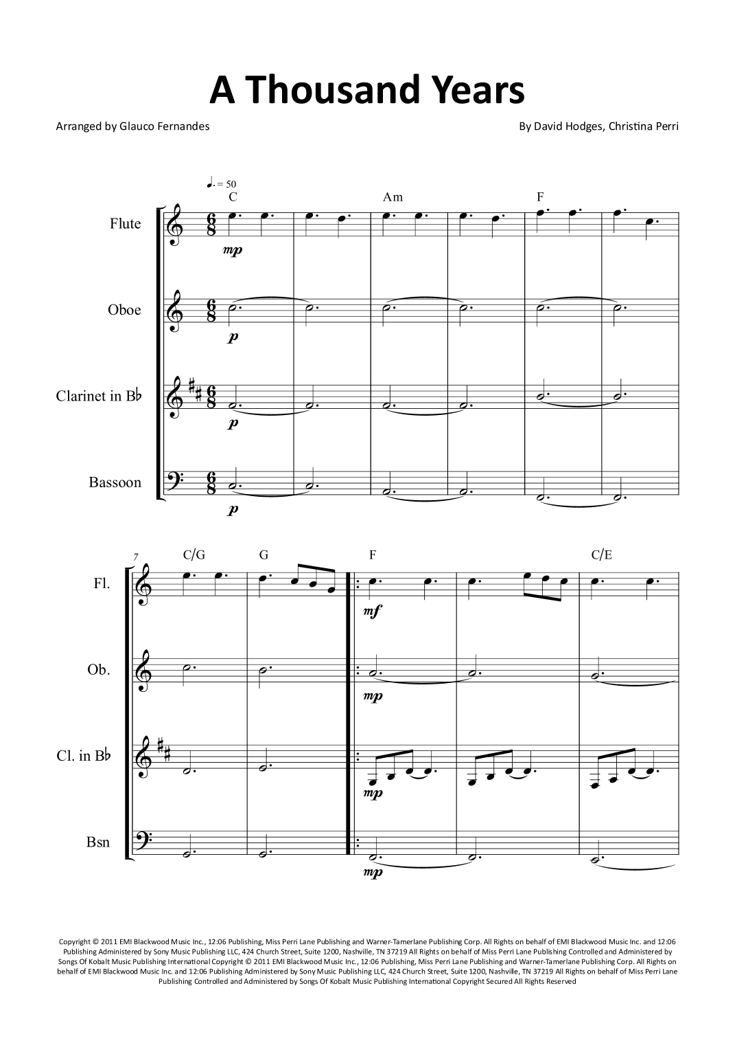 A Thousand Years (arr. Glauco Fernandes)