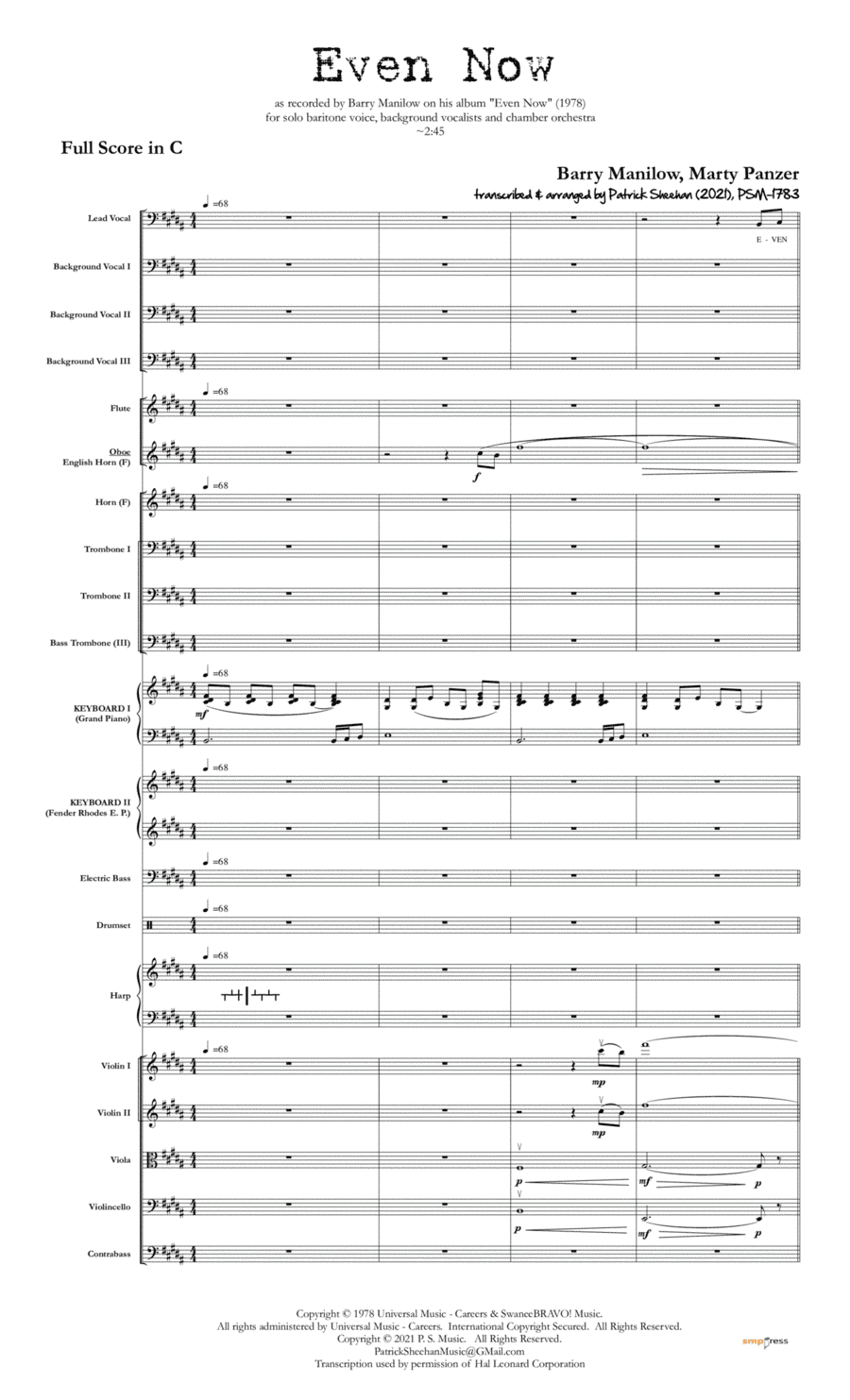 Even Now (arr. Patrick Sheehan)