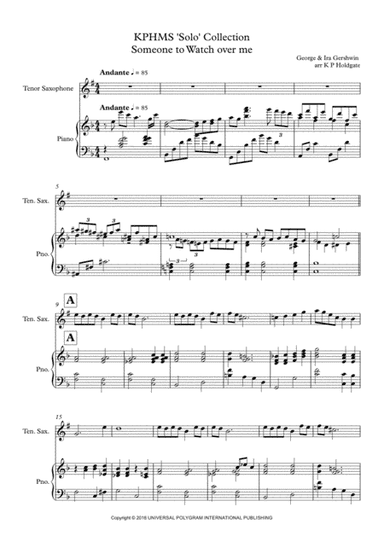 Someone To Watch Over Me (arr. Kevin P Holdgate)