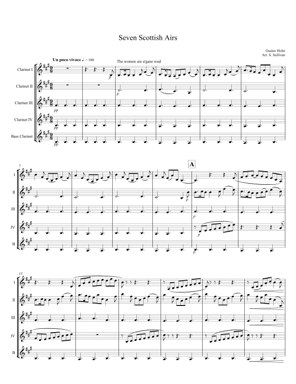 Seven Scottish Airs (arr. Sean Sullivan)