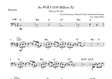 So Will I (100 Billion X) (arr. Fabio Britto)