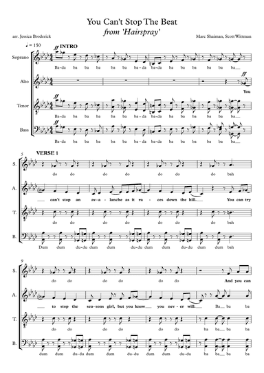 You Can't Stop The Beat (arr. Jessica Broderick)