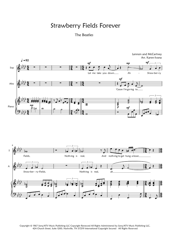 Strawberry Fields Forever (arr. Karen Ivana)