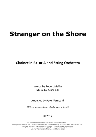 Stranger On The Shore (arr. Peter Farnbank)