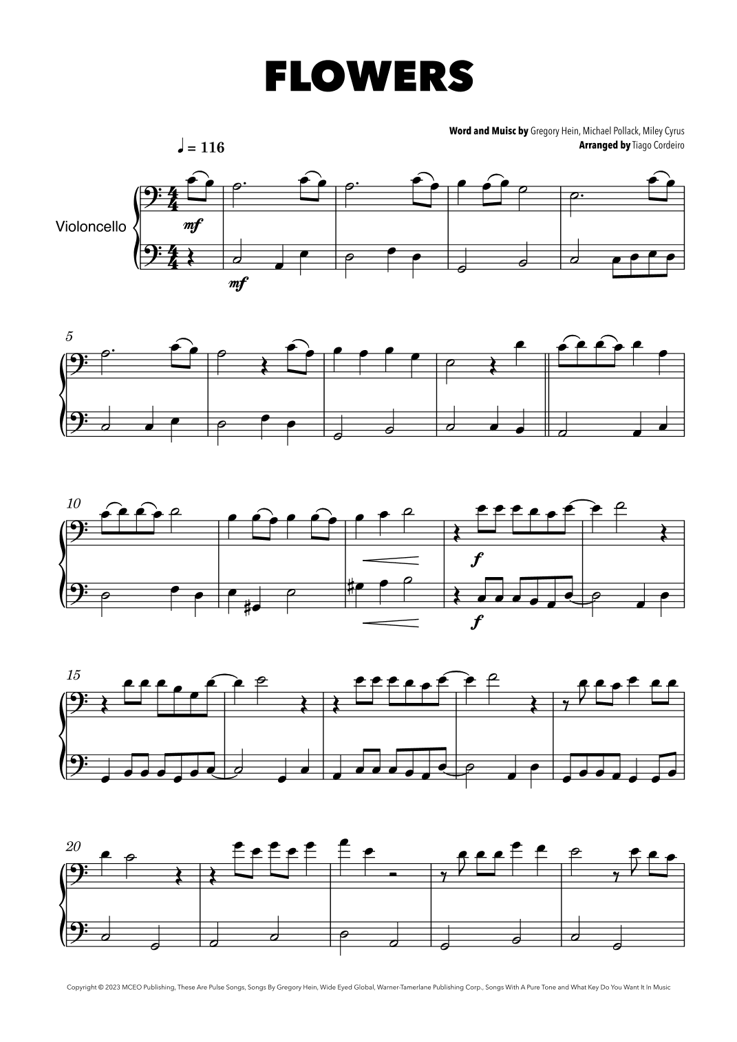 Flowers (arr. Tiago Cordeiro)