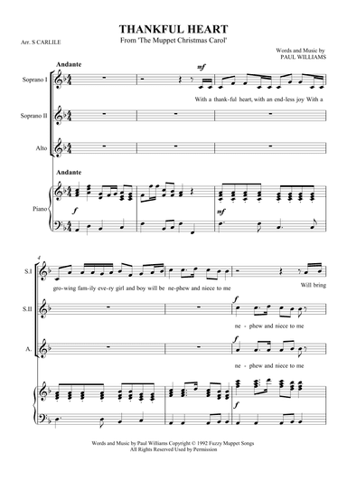 Thankful Heart (arr. SCMusic)