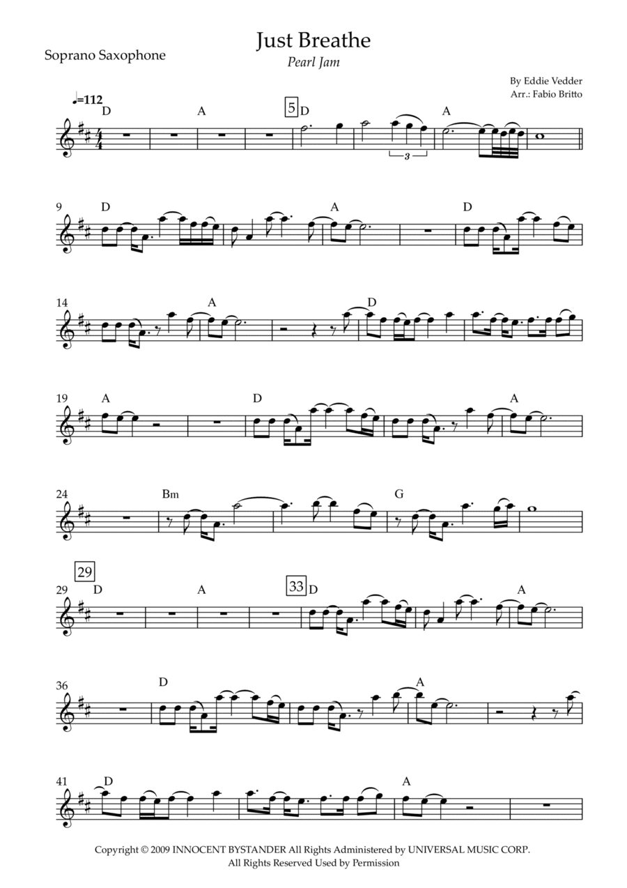 Just Breathe (arr. Fabio Britto)