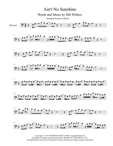 Ain't No Sunshine (arr. Kevin Busse)