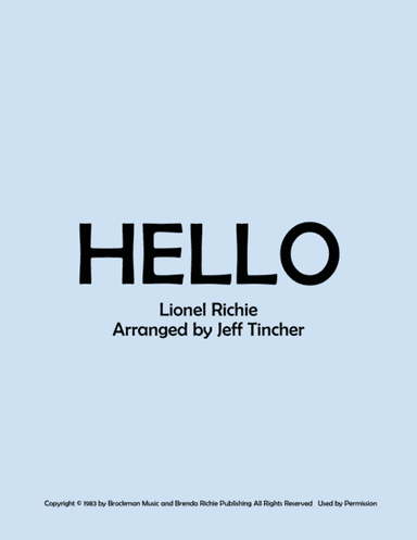 Hello (arr. Jeff Tincher)