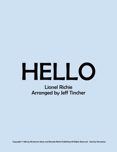 Hello (arr. Jeff Tincher)