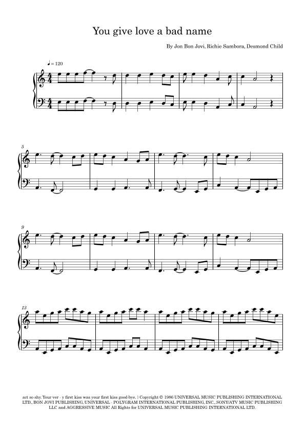 You Give Love A Bad Name (arr. Blechmaxx)