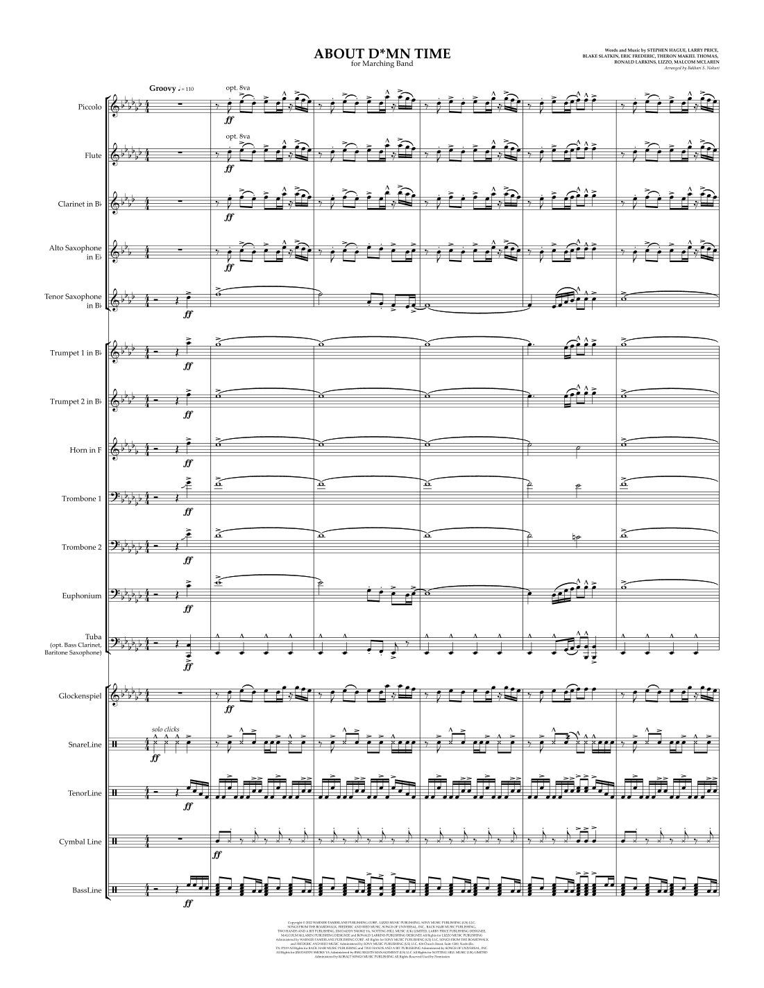 About Damn Time (arr. Bakhari S. Nokuri)